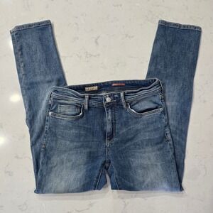 Pilcro and the Letterpress Slim Boyfriend Jeans Medium Wash Blue Denim Size 27